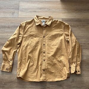L.L. Bean Men's Tan Casual Button-Down Shirt